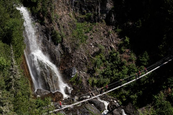 Chute à Philomène et passerelle à la Via Ferrata