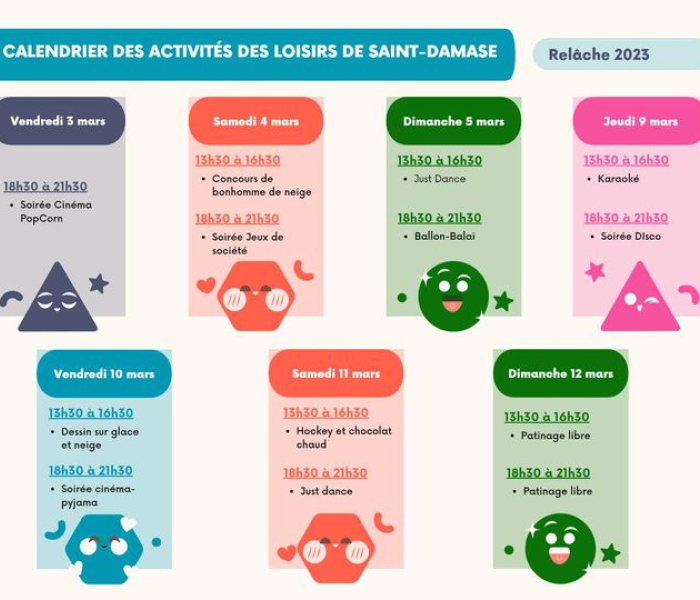 Semaine de relâche à SaintDamase La Matapédia